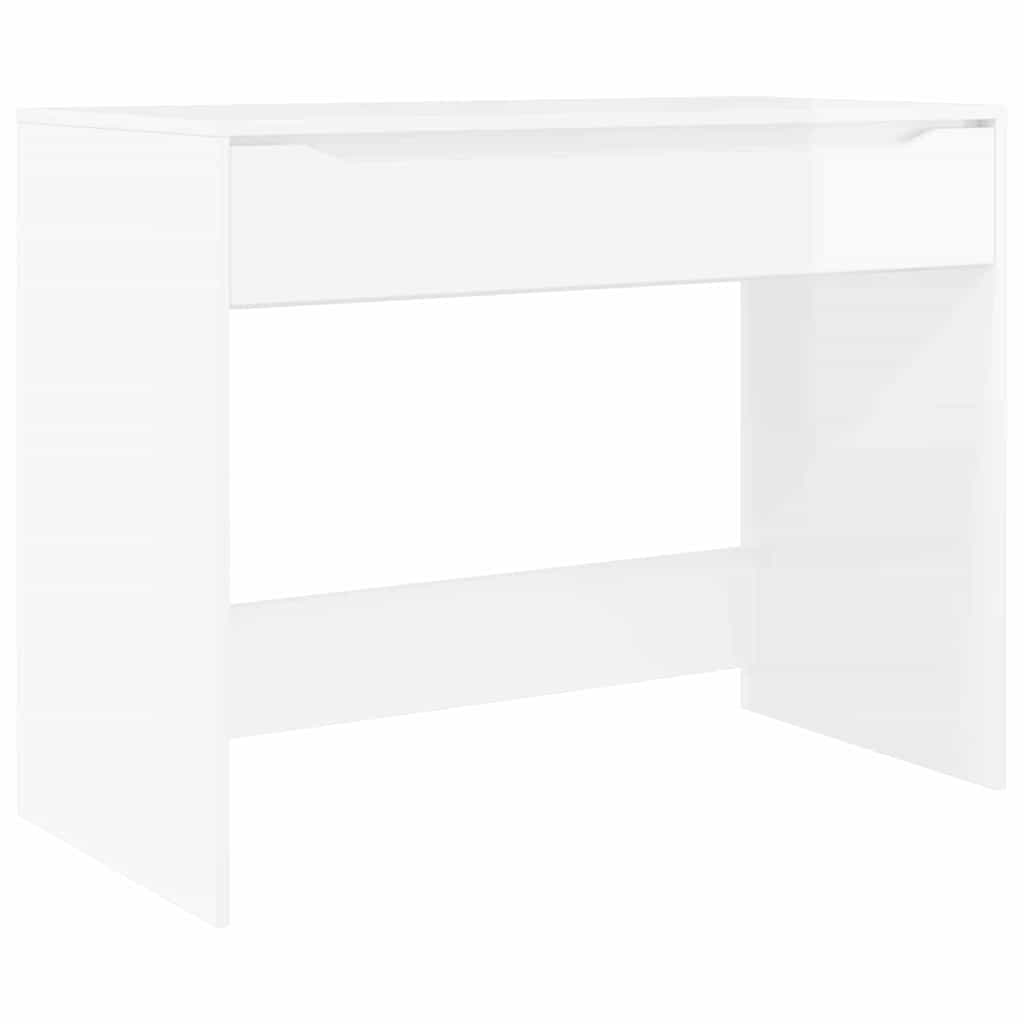 Bord med skuffe Højglans Hvid 100 x 50 x 78 cm Konstrueret træ