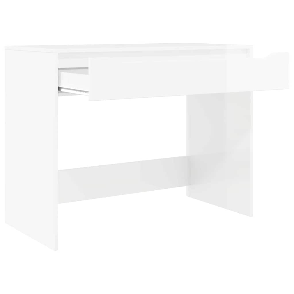 Bord med skuffe Højglans Hvid 100 x 50 x 78 cm Konstrueret træ