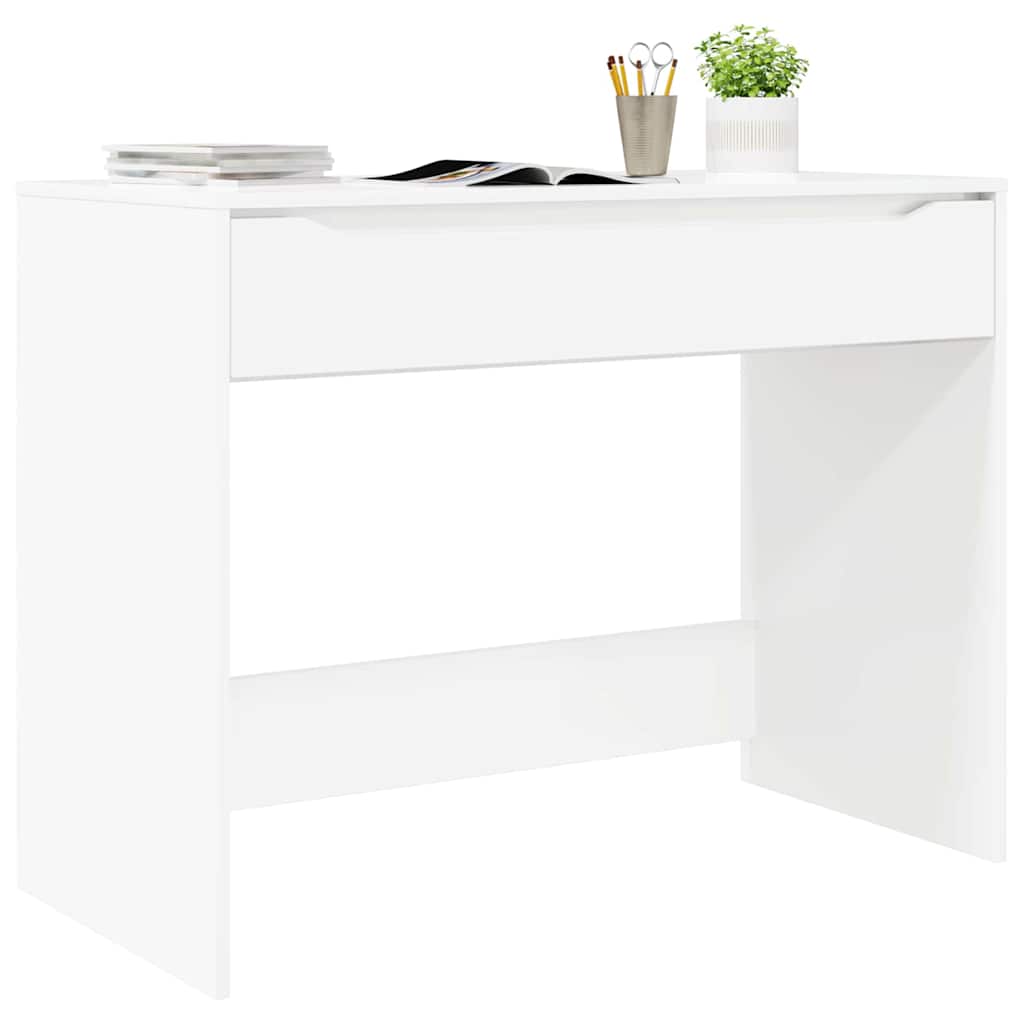 Bord med skuffe Højglans Hvid 100 x 50 x 78 cm Konstrueret træ