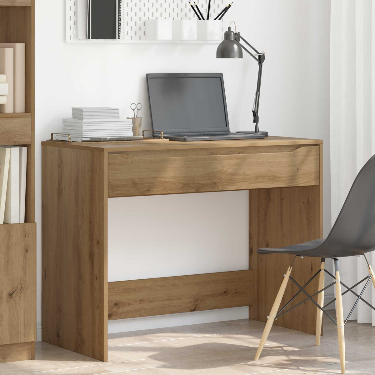 Skrivebord med skuffe Artisan Eg Konstrueret træ