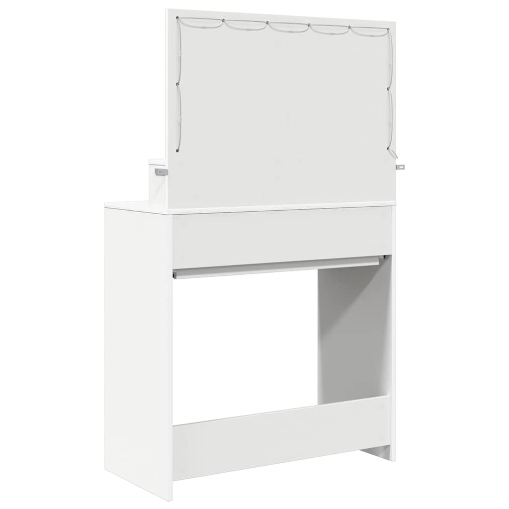 Soveværelsessminkeborde Hvid 80 x 39,5 x 135 cm Konstrueret træ