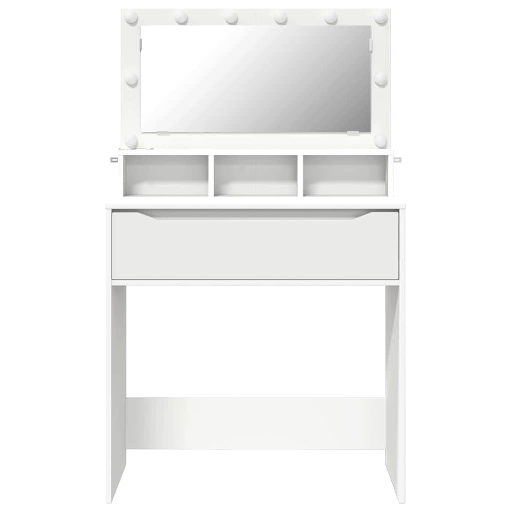 Soveværelsessminkeborde Hvid 80 x 39,5 x 135 cm Konstrueret træ