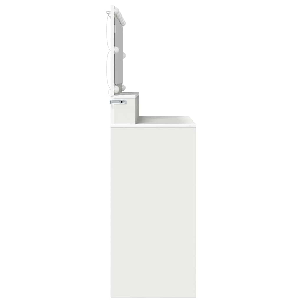Soveværelsessminkeborde Hvid 80 x 39,5 x 135 cm Konstrueret træ
