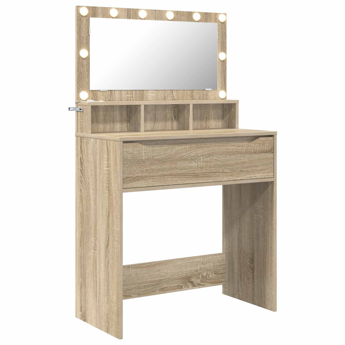 Soveværelsessminkeborde Sonoma-eg 80 x 39,5 x 135 cm
