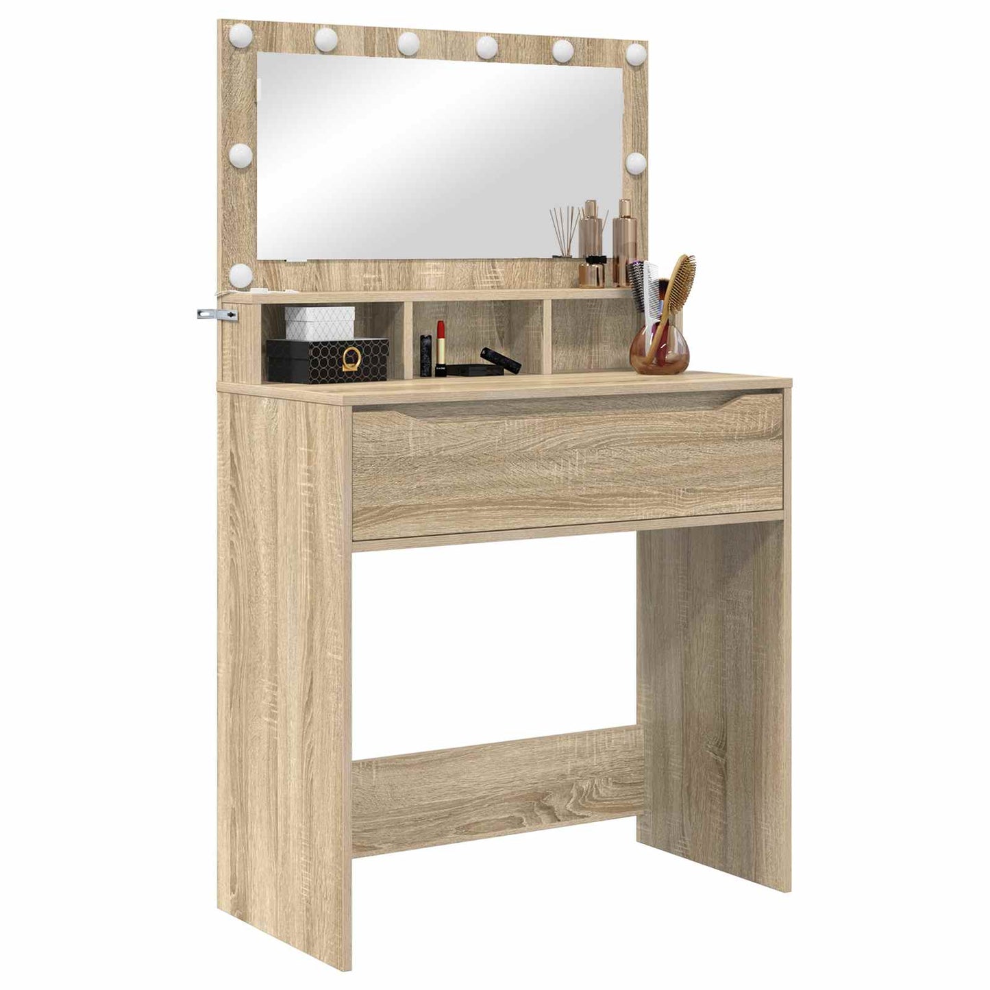 Soveværelsessminkeborde Sonoma-eg 80 x 39,5 x 135 cm