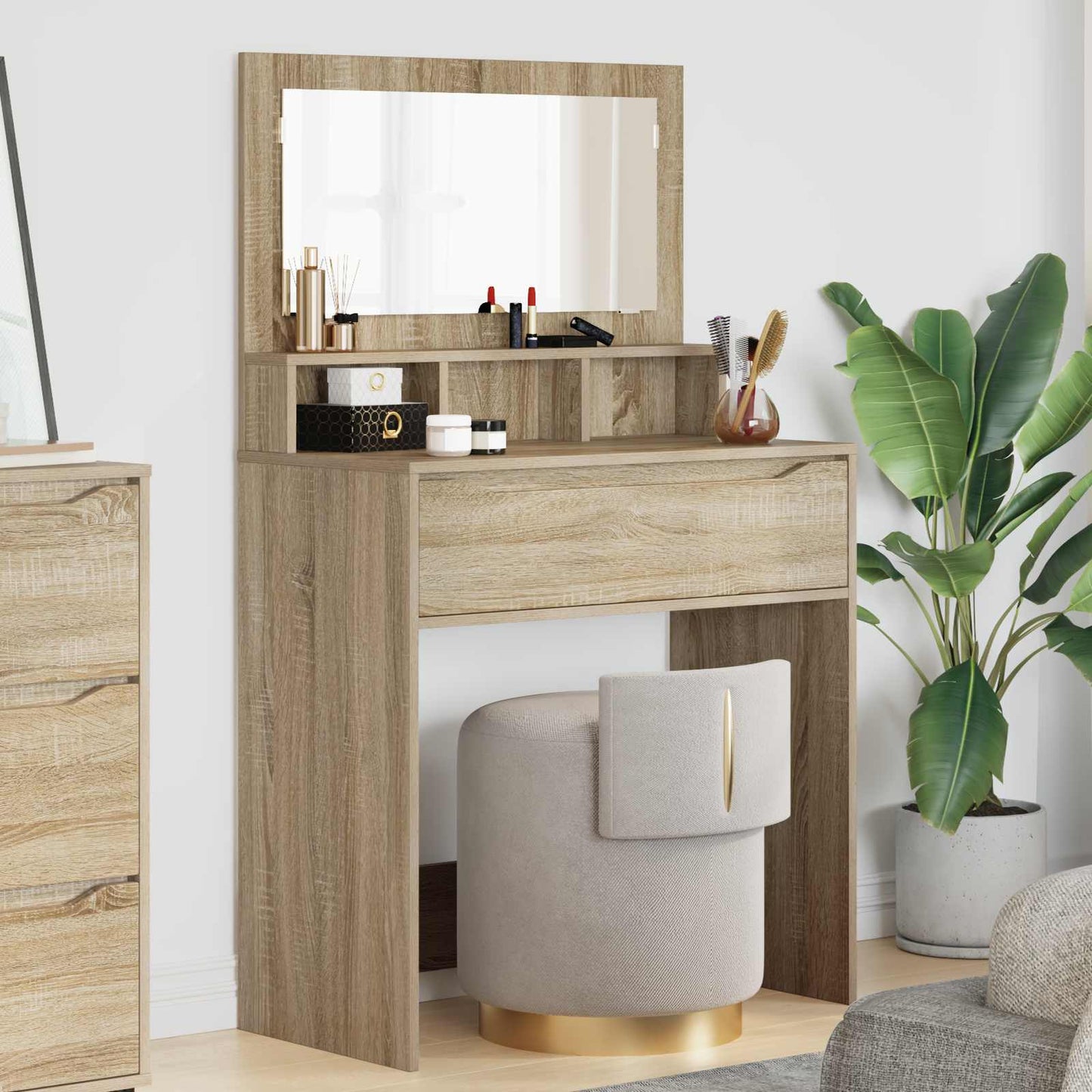 Soveværelsessminkeborde Sonoma eg 80 x 39,6 x 135 cm