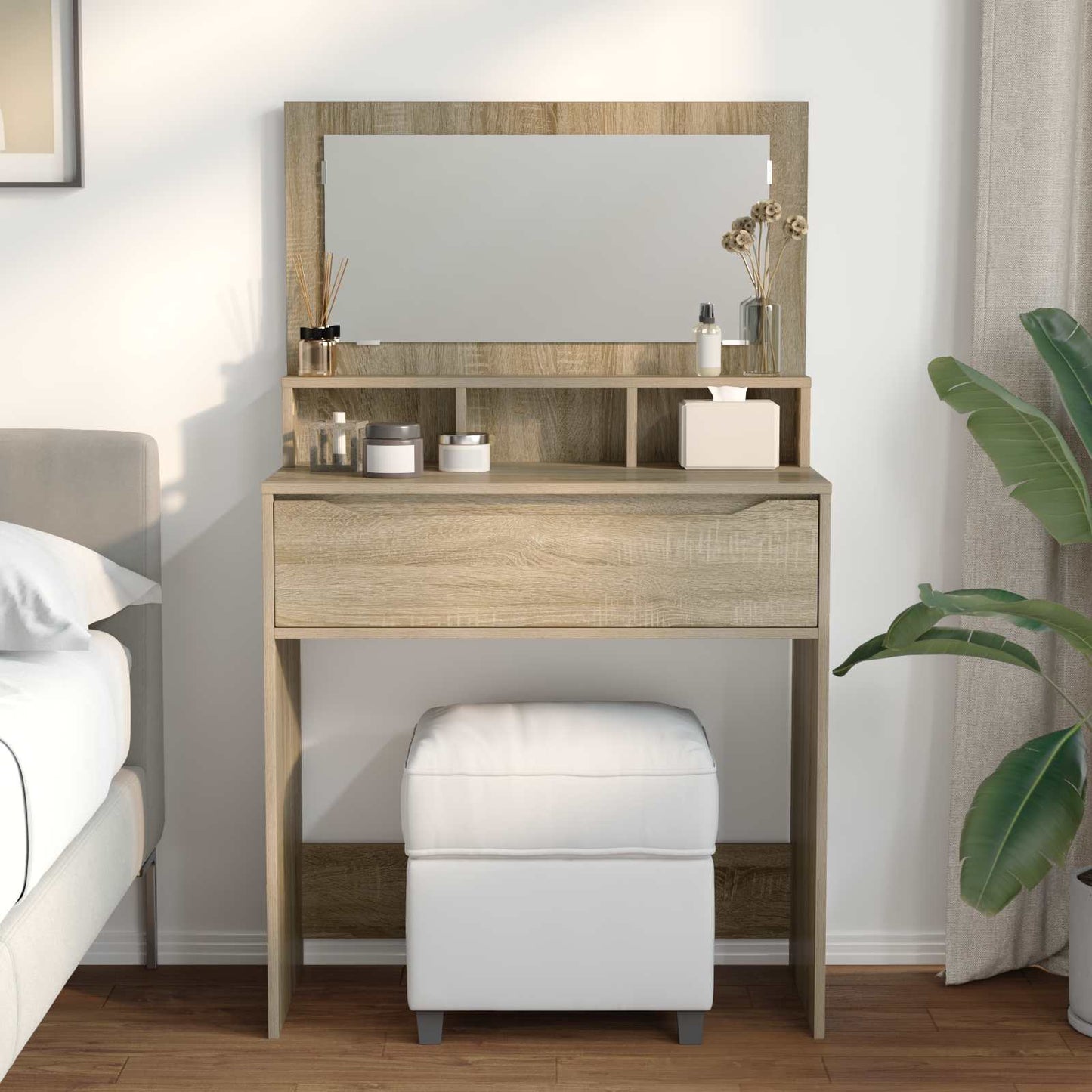 Soveværelsessminkeborde Sonoma eg 80 x 39,6 x 135 cm