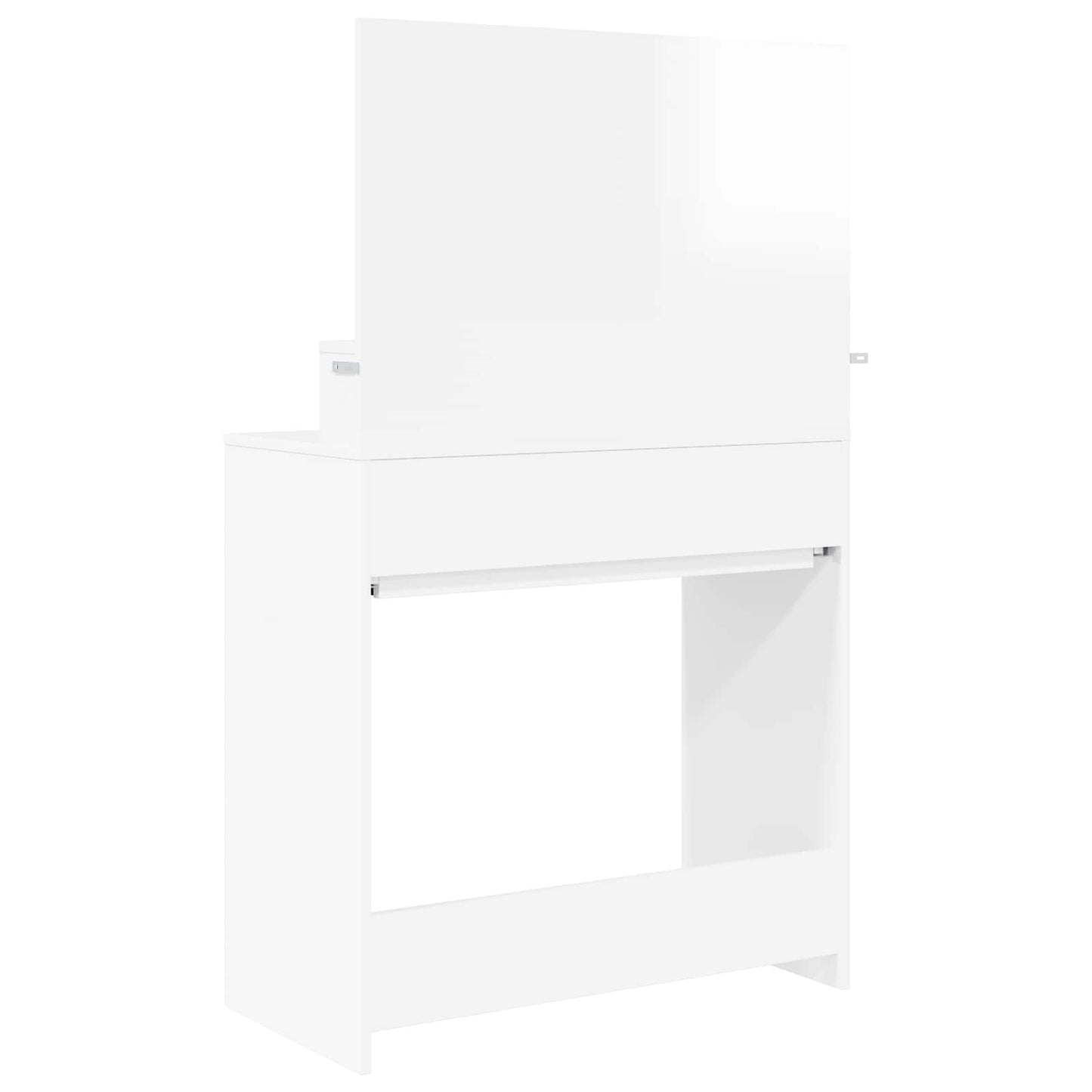 Soveværelsessminkeborde Høj gloss hvid 80 x 39,6 x 135 cm