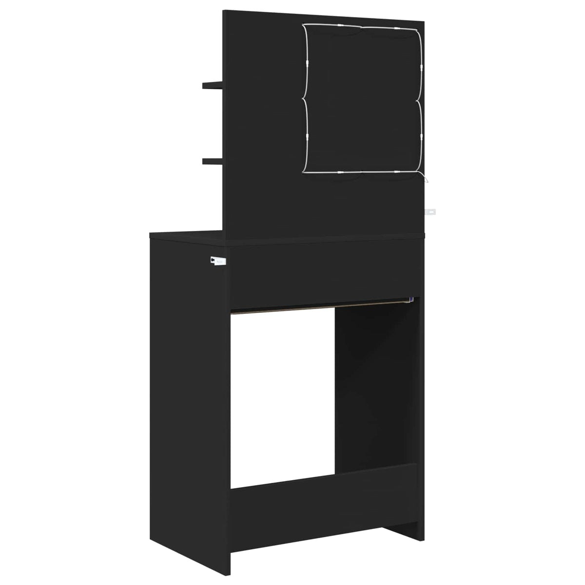 Soveværelsessminkeborde Sort 60 x 39,5 x 135 cm Konstrueret træ