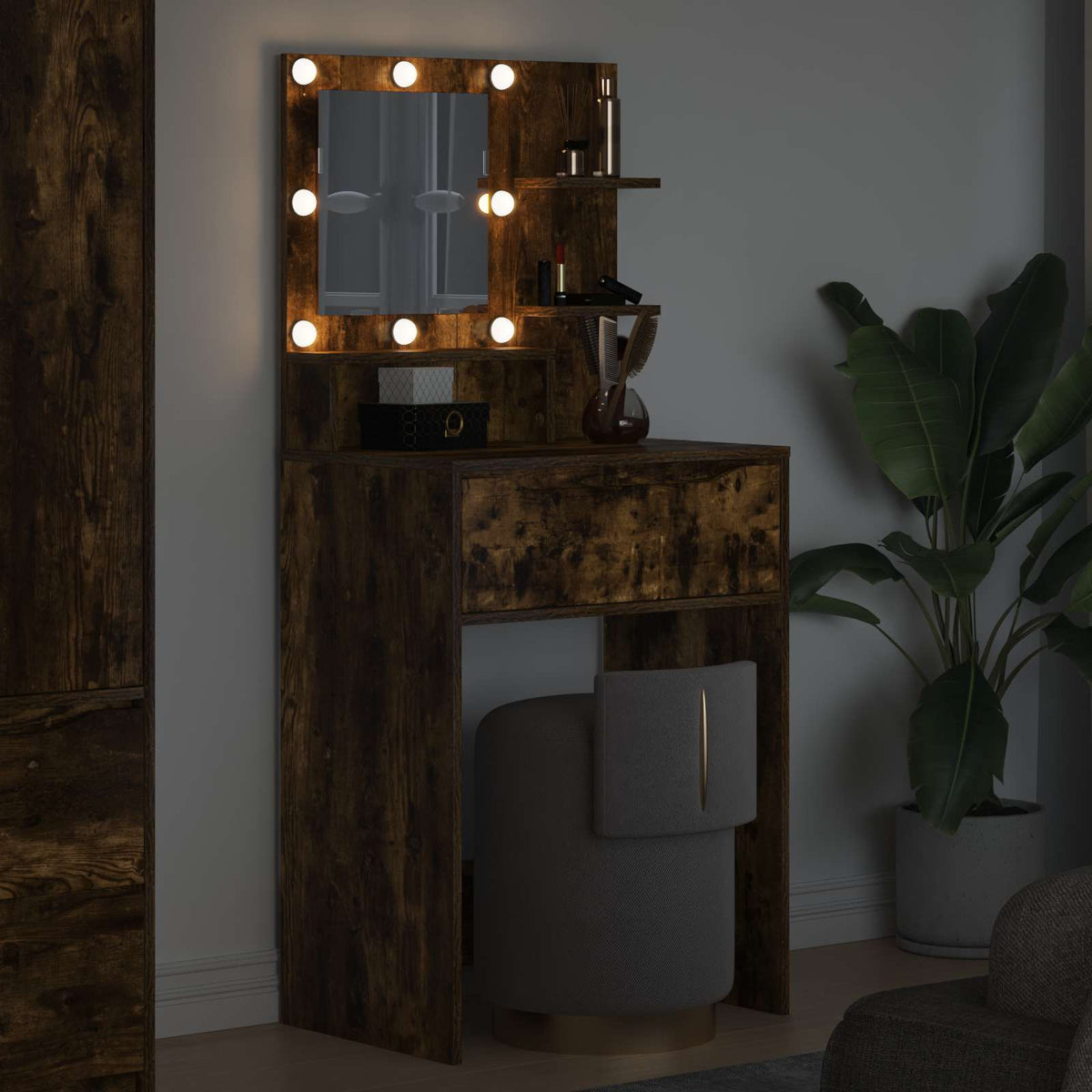 Soveværelsessminkeborde Røget eg 60 x 39,5 x 135 cm