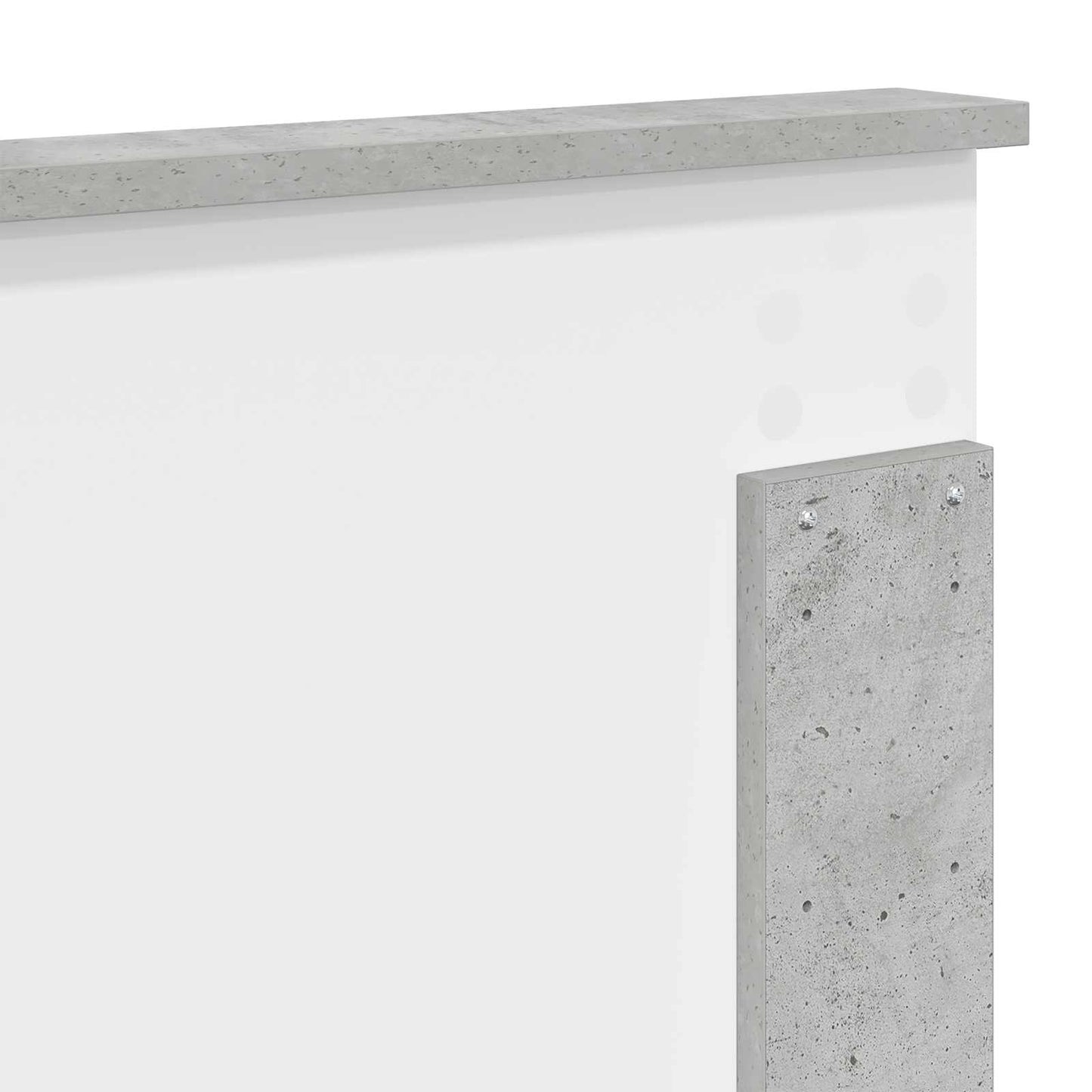 Hovedgærde BetonGrå 100 cm Konstrueret træ