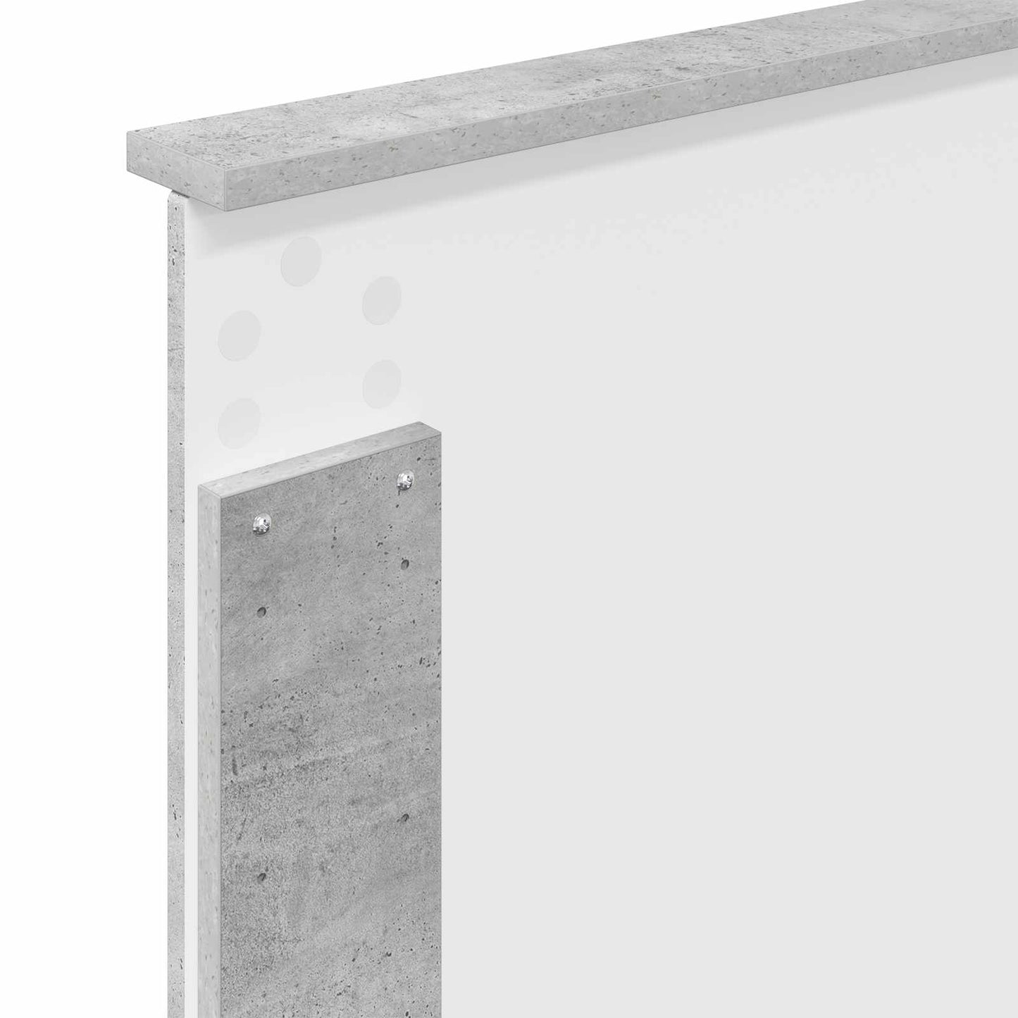 Hovedgærde BetonGrå 100 cm Konstrueret træ