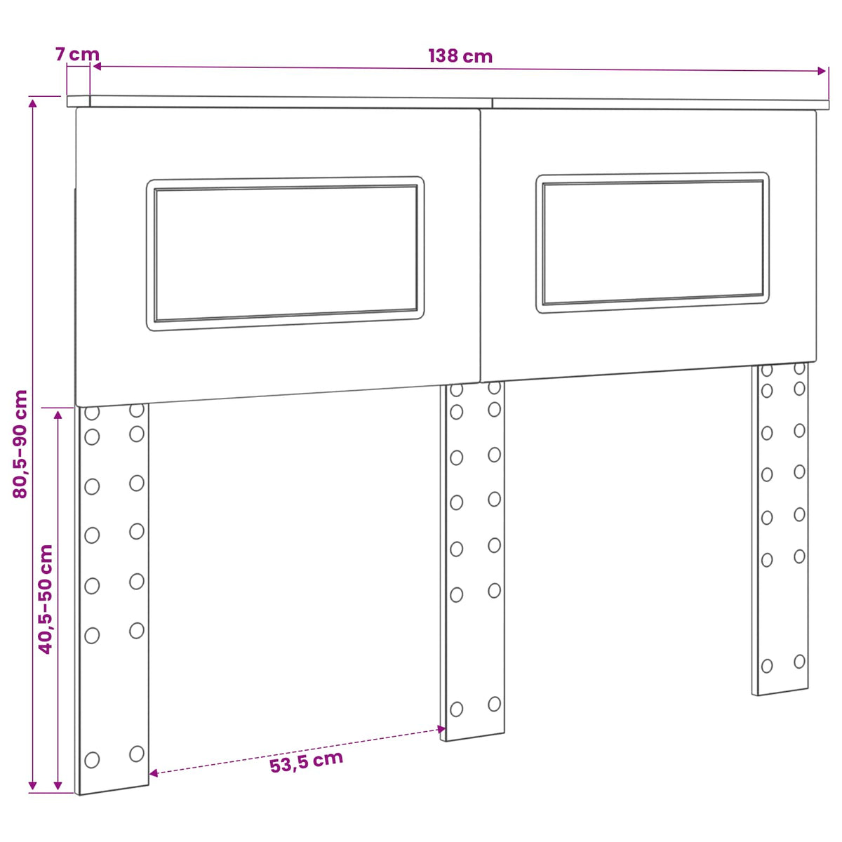 Hovedgærde Artisan Egetræ Konstrueret træ