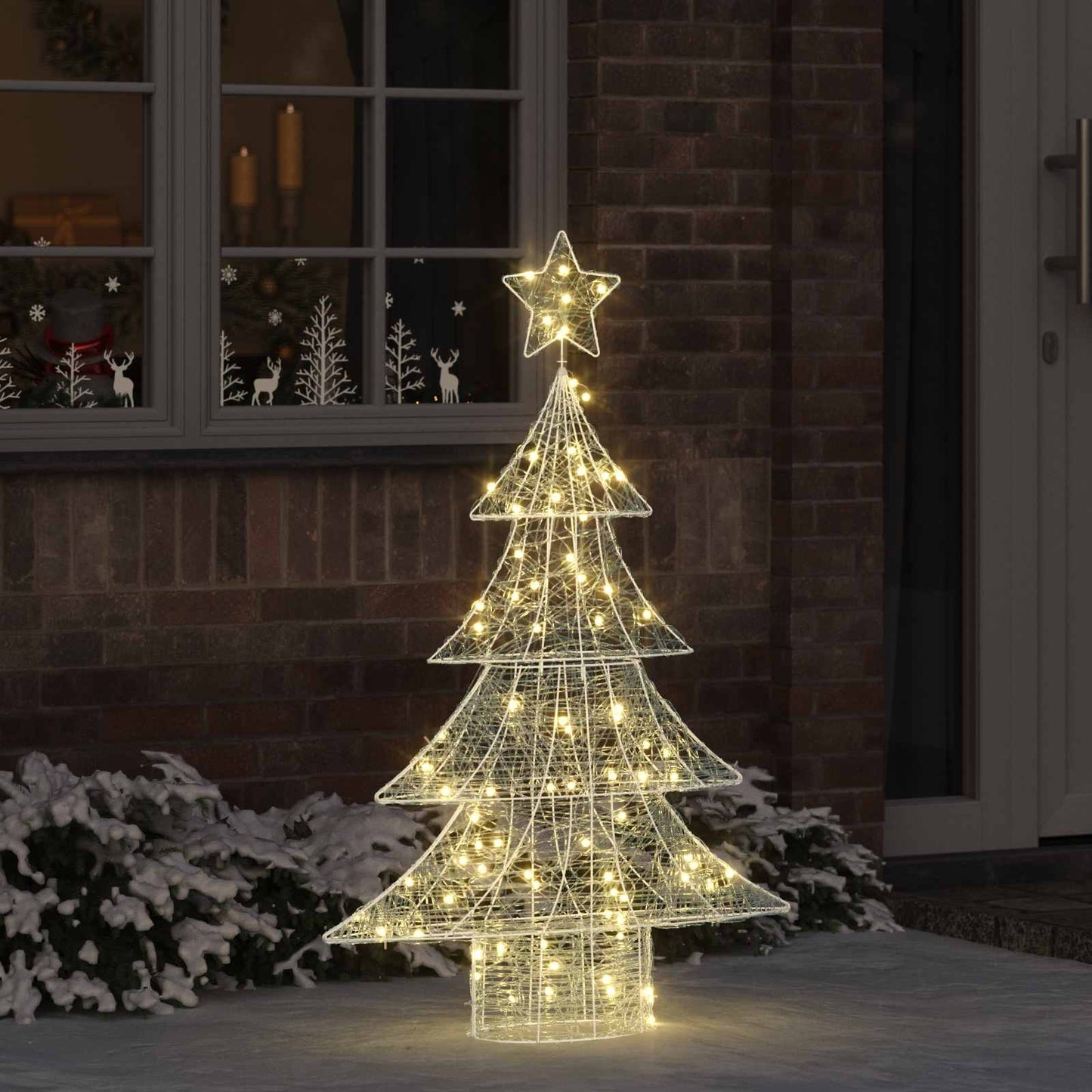 Juletræ 100 LED'er Varm hvid 120 cm Akryl