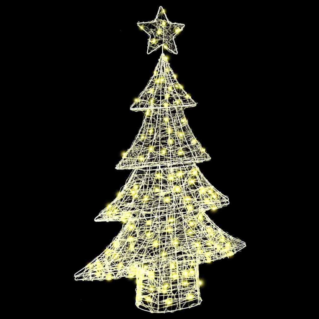 Juletræ 100 LED'er Varm hvid 120 cm Akryl