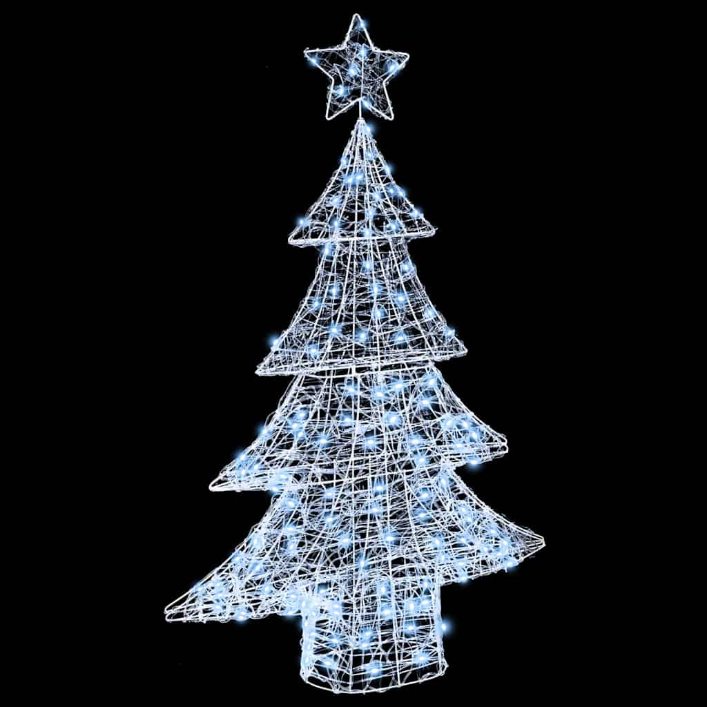 Juletræ 100 LED'er Kold hvid 120 cm Akryl