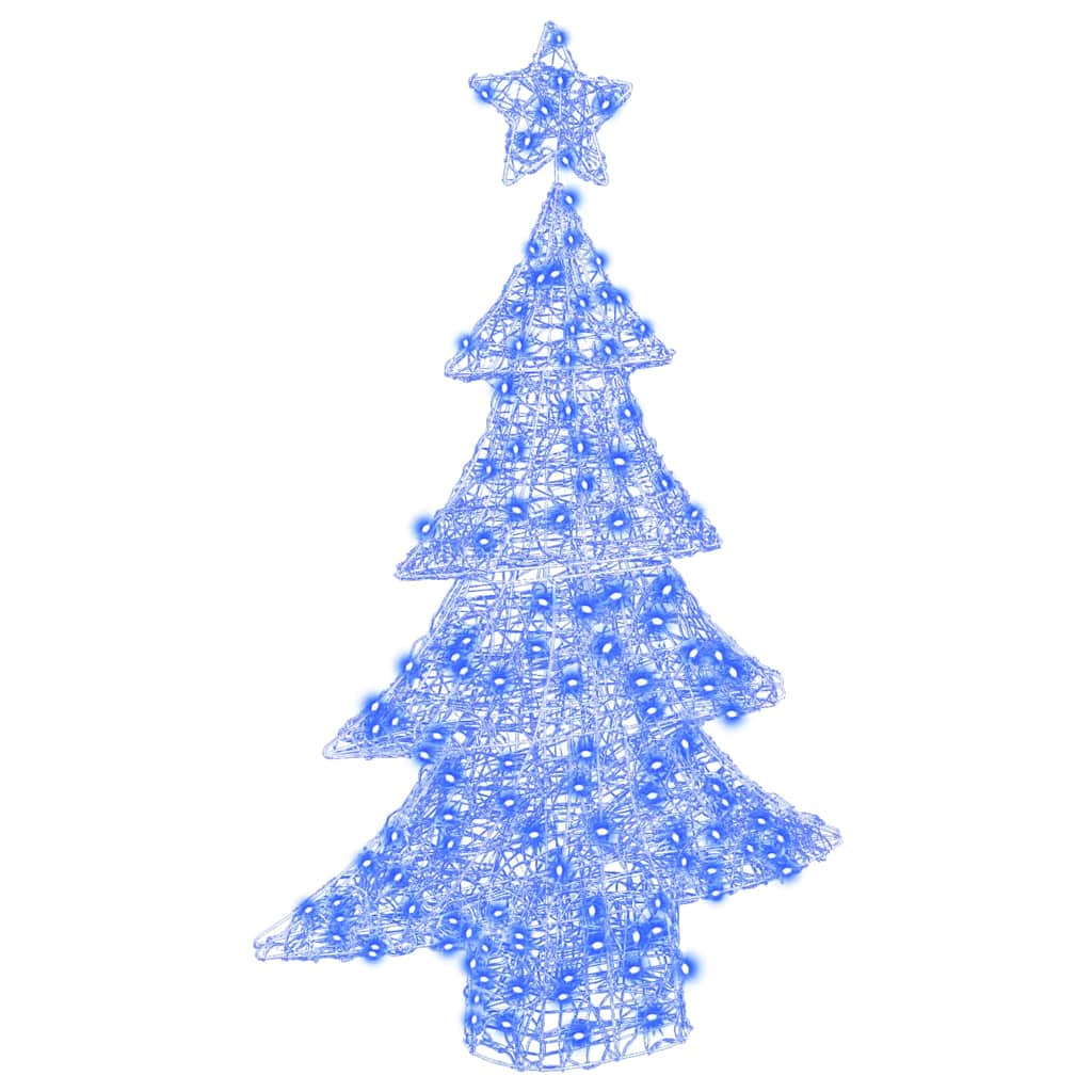 Juletræ 100 LED'er Blå 120 cm Akryl