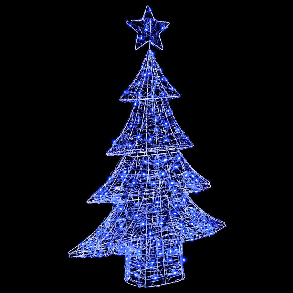 Juletræ 100 LED'er Blå 120 cm Akryl