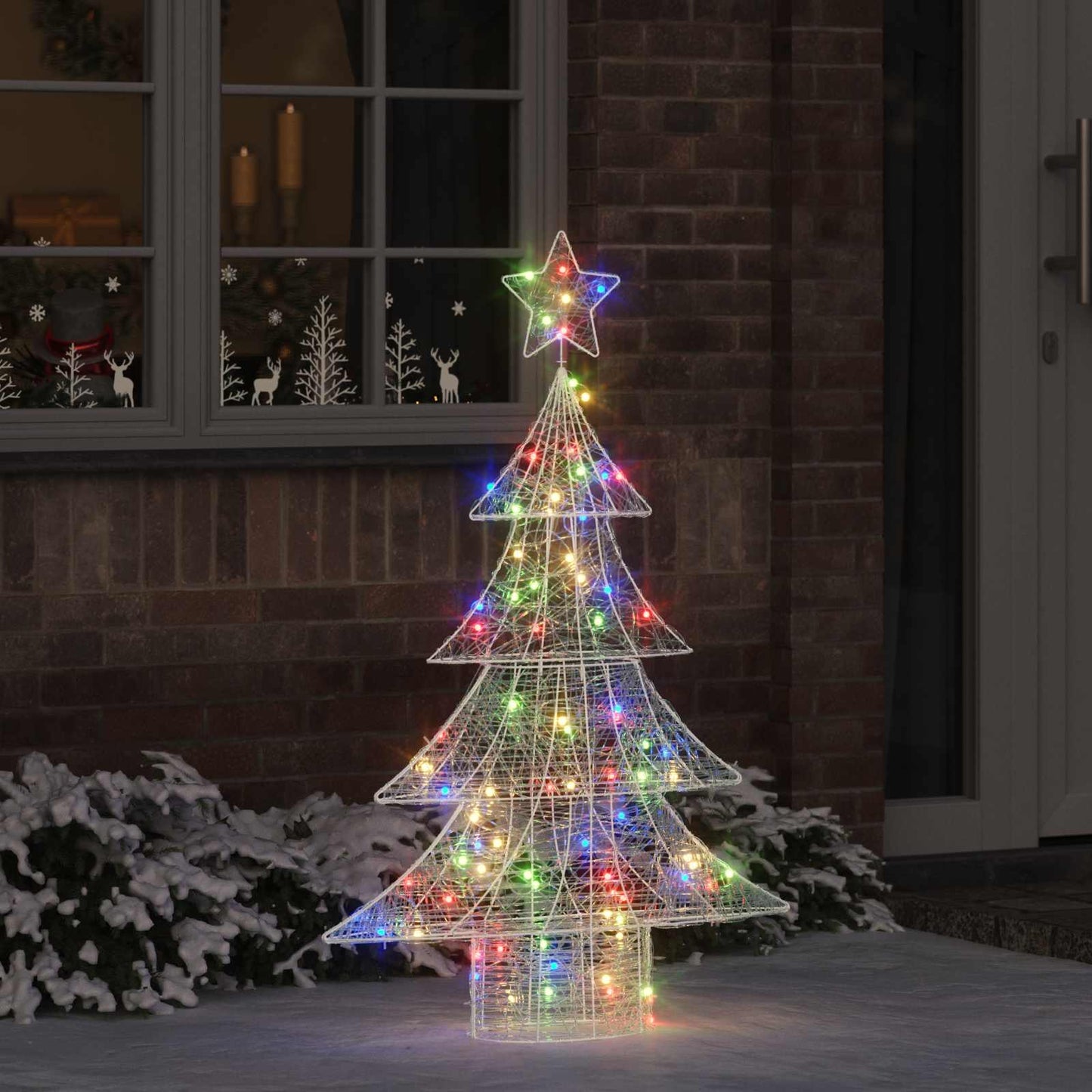 Juletræ 100 LED'er Flerfarvet 120 cm Akryl