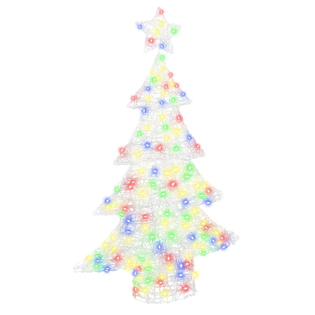 Juletræ 100 LED'er Flerfarvet 120 cm Akryl