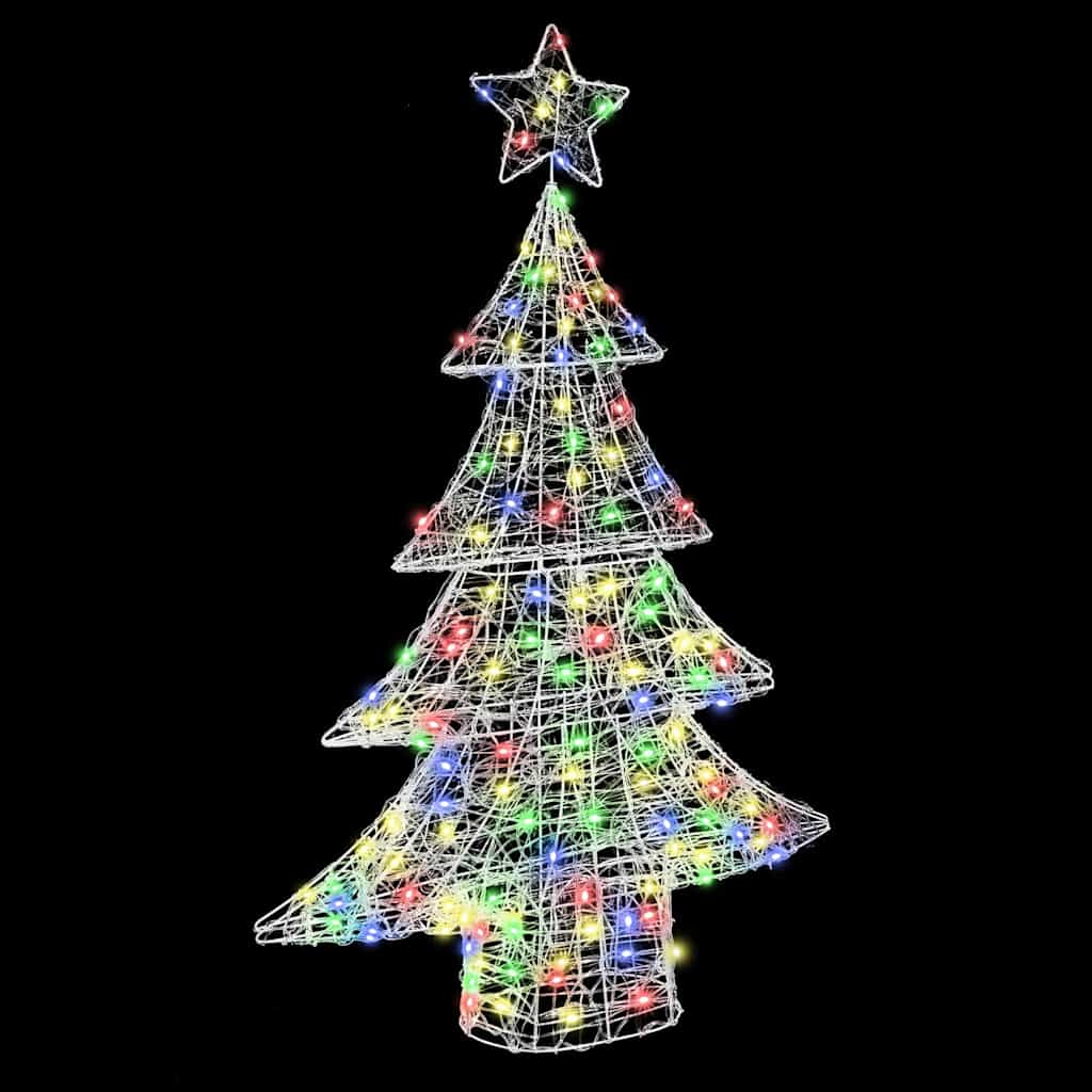 Juletræ 100 LED'er Flerfarvet 120 cm Akryl