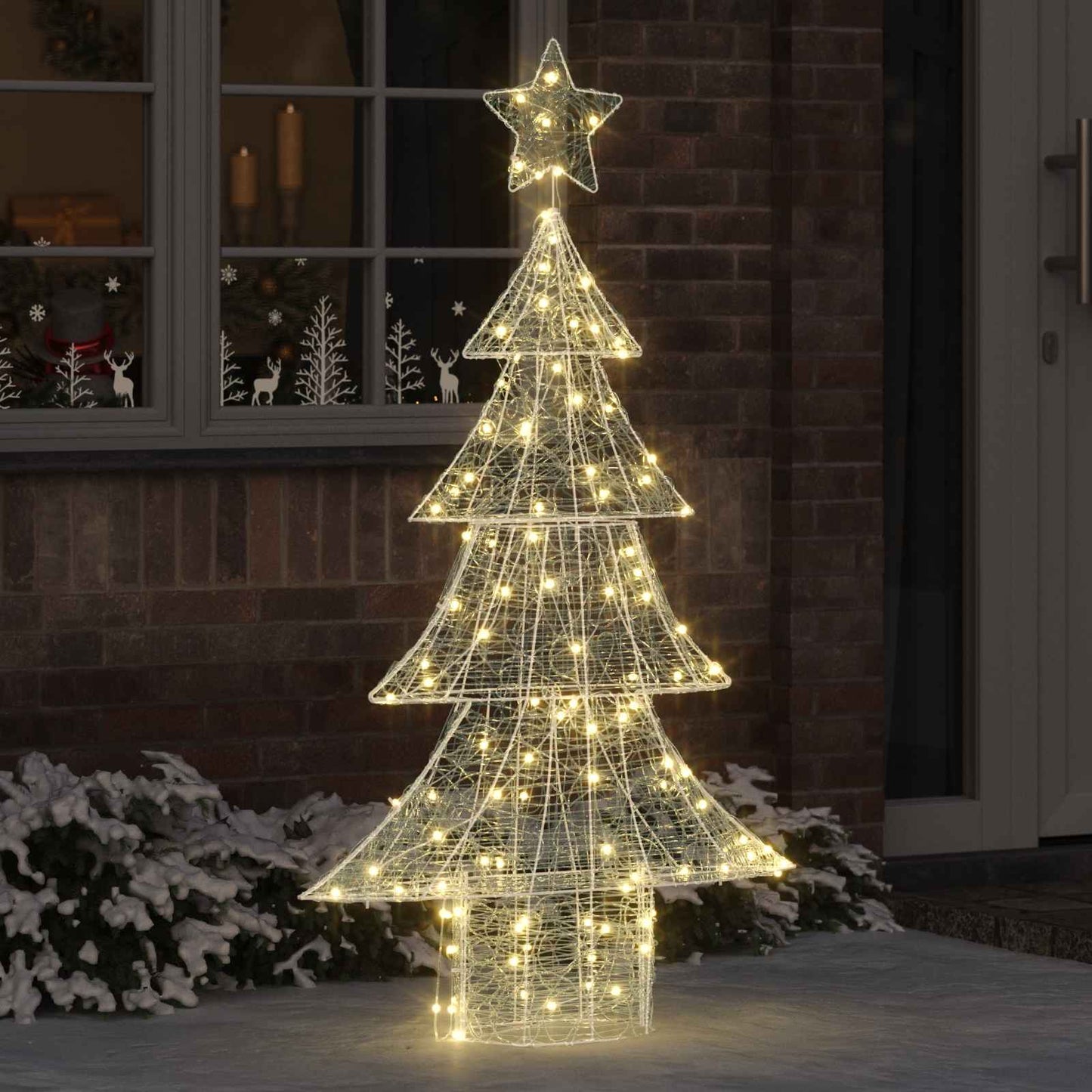 Juletræ 160 LED'er Varm hvid 150 cm Akryl