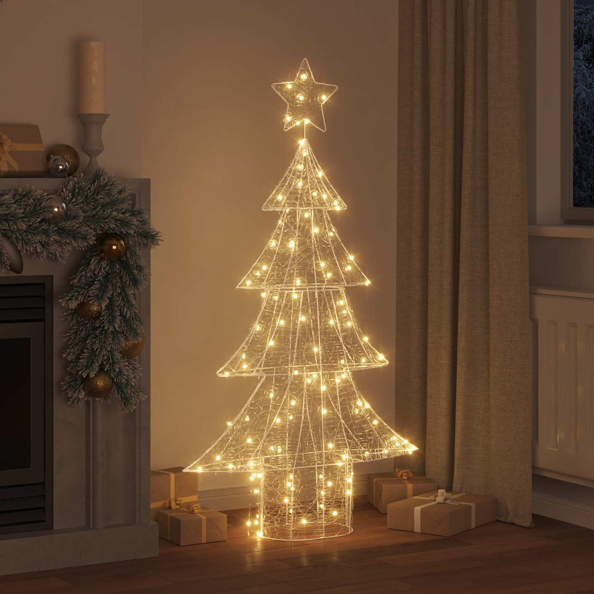 Juletræ 160 LED'er Varm hvid 150 cm Akryl