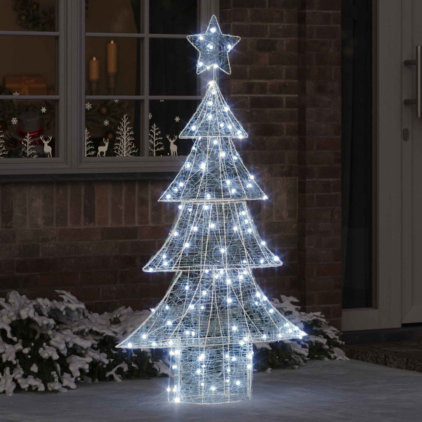 Juletræ 160 LED'er Kold hvid 150 cm Akryl