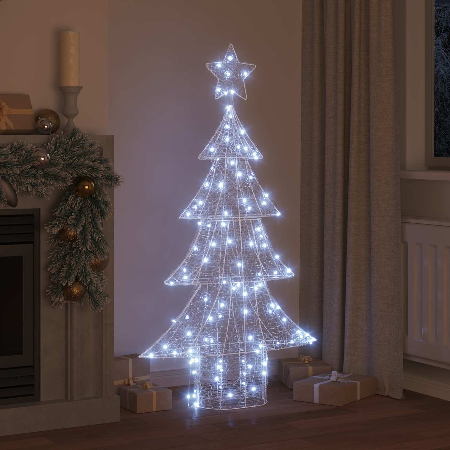 Juletræ 160 LED'er Kold hvid 150 cm Akryl