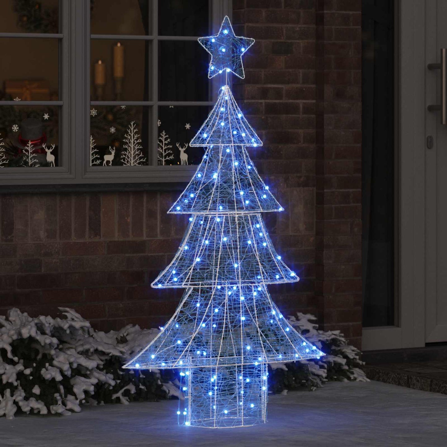 Juletræ 160 LED'er Blå 150 cm Akryl