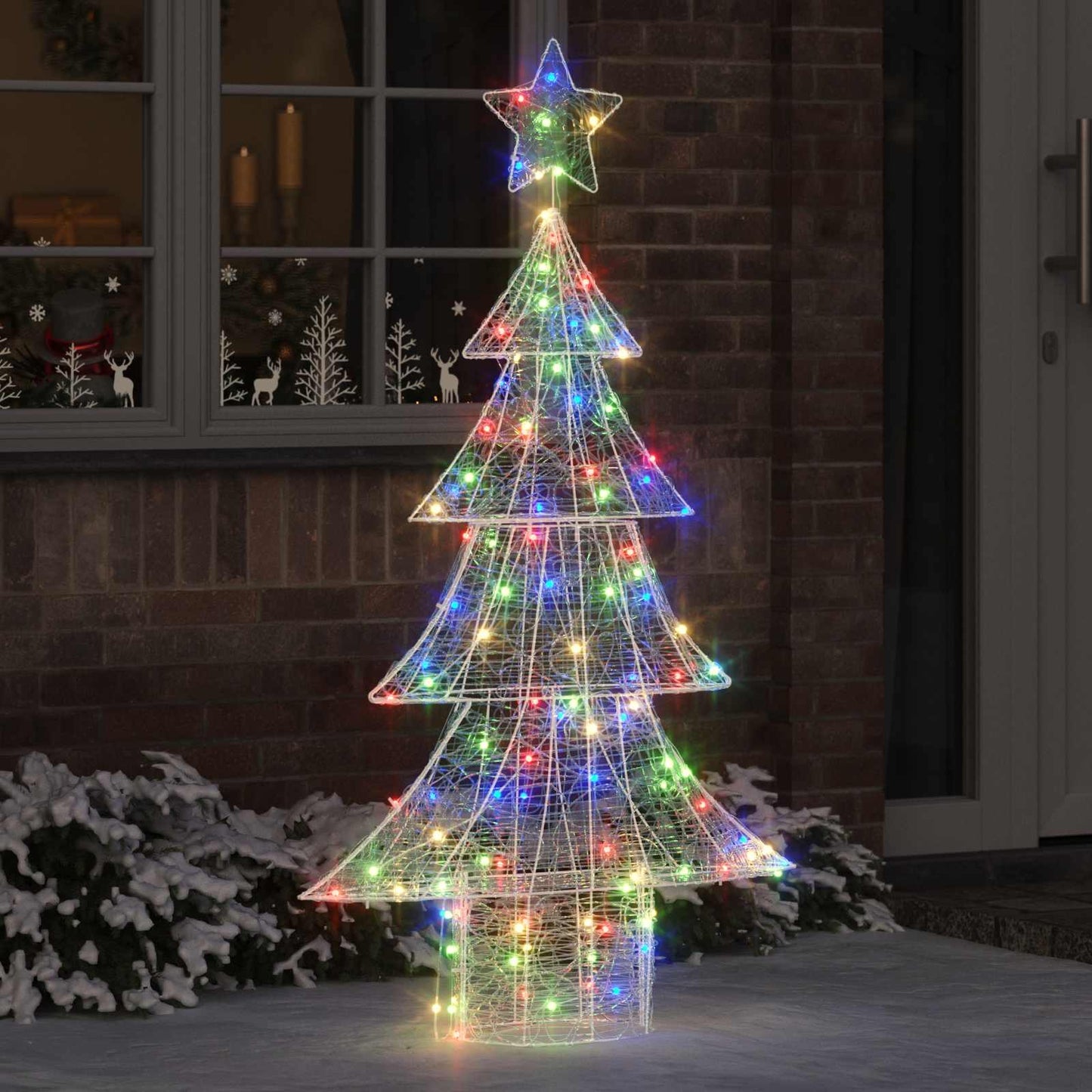 Juletræ 160 LED'er Flerfarvet 150 cm Akryl