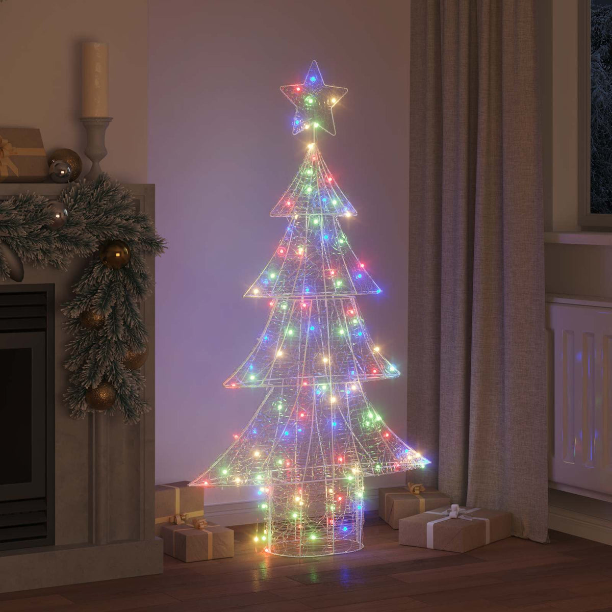 Juletræ 160 LED'er Flerfarvet 150 cm Akryl