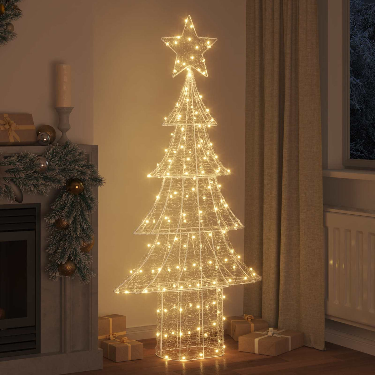 Juletræ 240 LED'er Varm hvid 150 cm Akryl