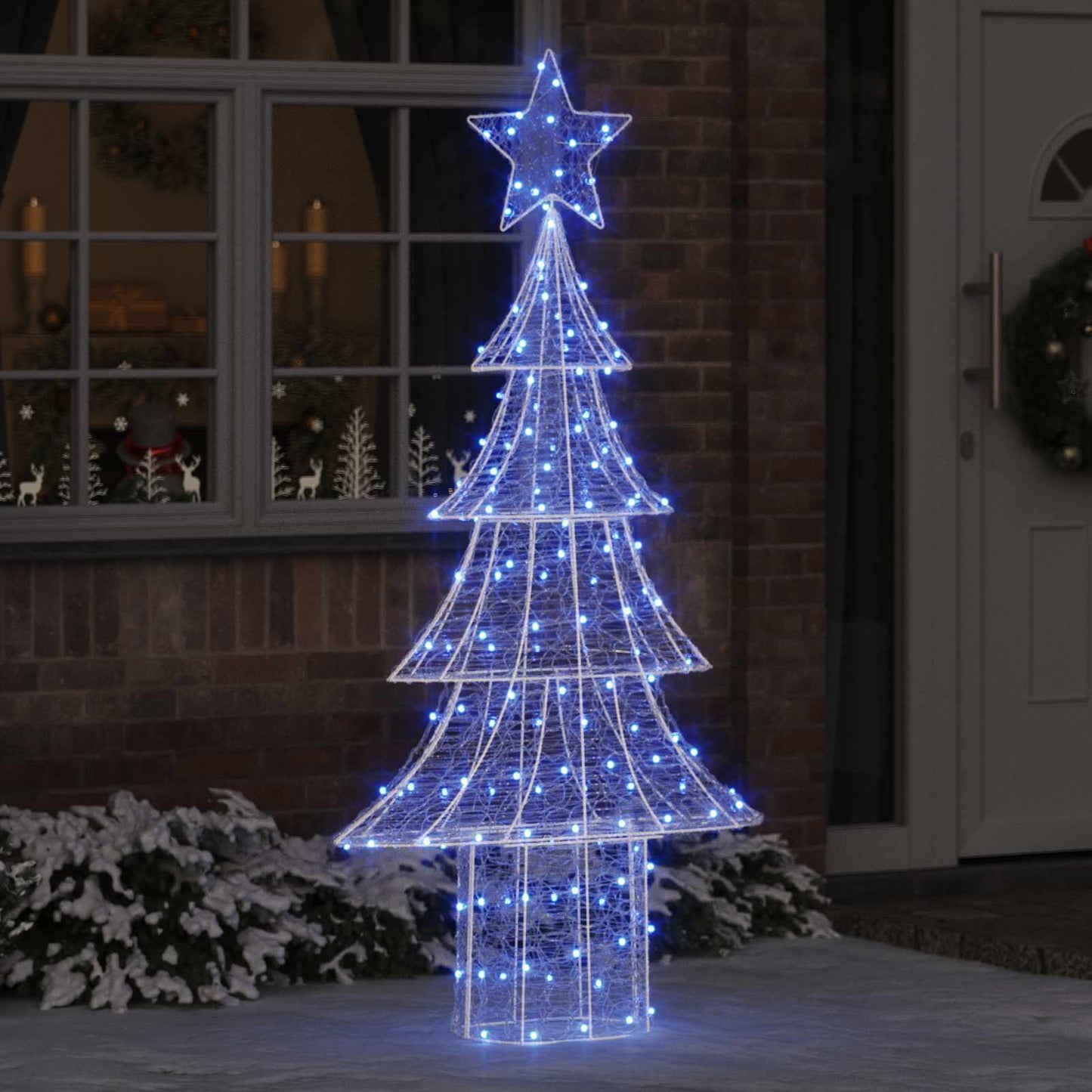 Juletræ 240 LED'er Blå 180 cm Akryl