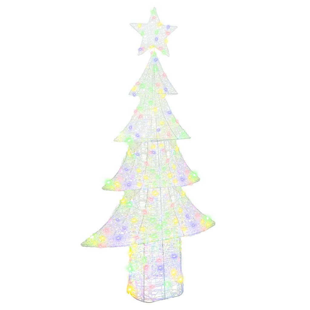 Juletræ 240 LED'er Flerfarvet 180 cm Akryl