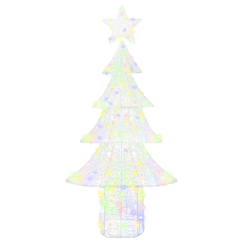 Juletræ 240 LED'er Flerfarvet 180 cm Akryl