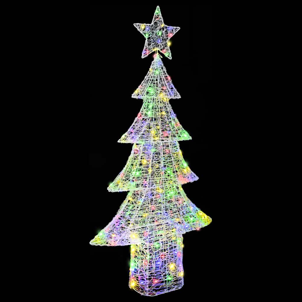 Juletræ 240 LED'er Flerfarvet 180 cm Akryl