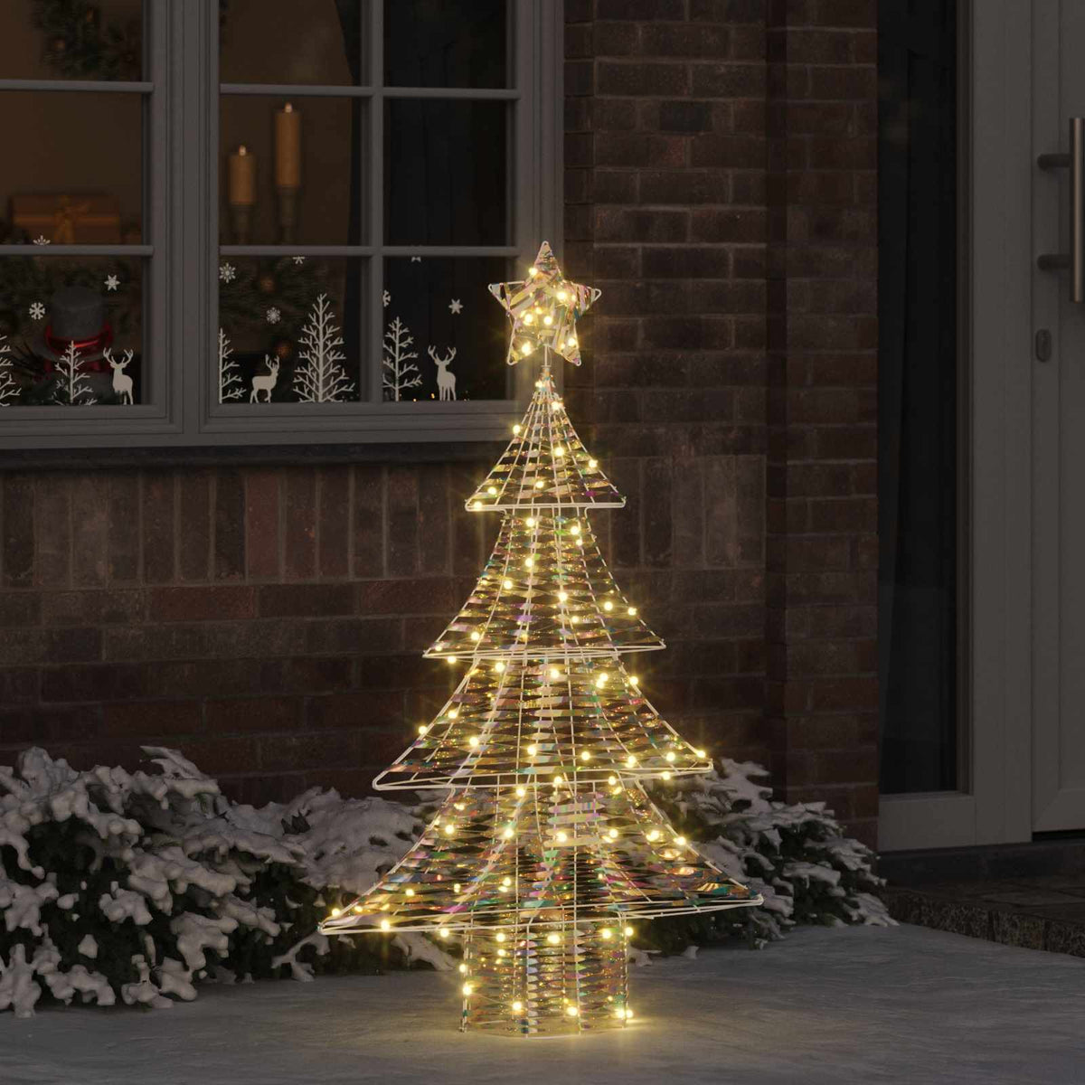 Juletræ 120 LED'er Varm hvid 120,5 cm PET