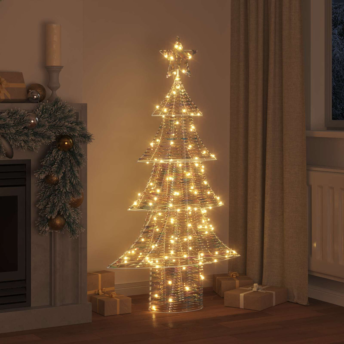 Juletræ 160 LED'er Varm hvid 150 cm PET