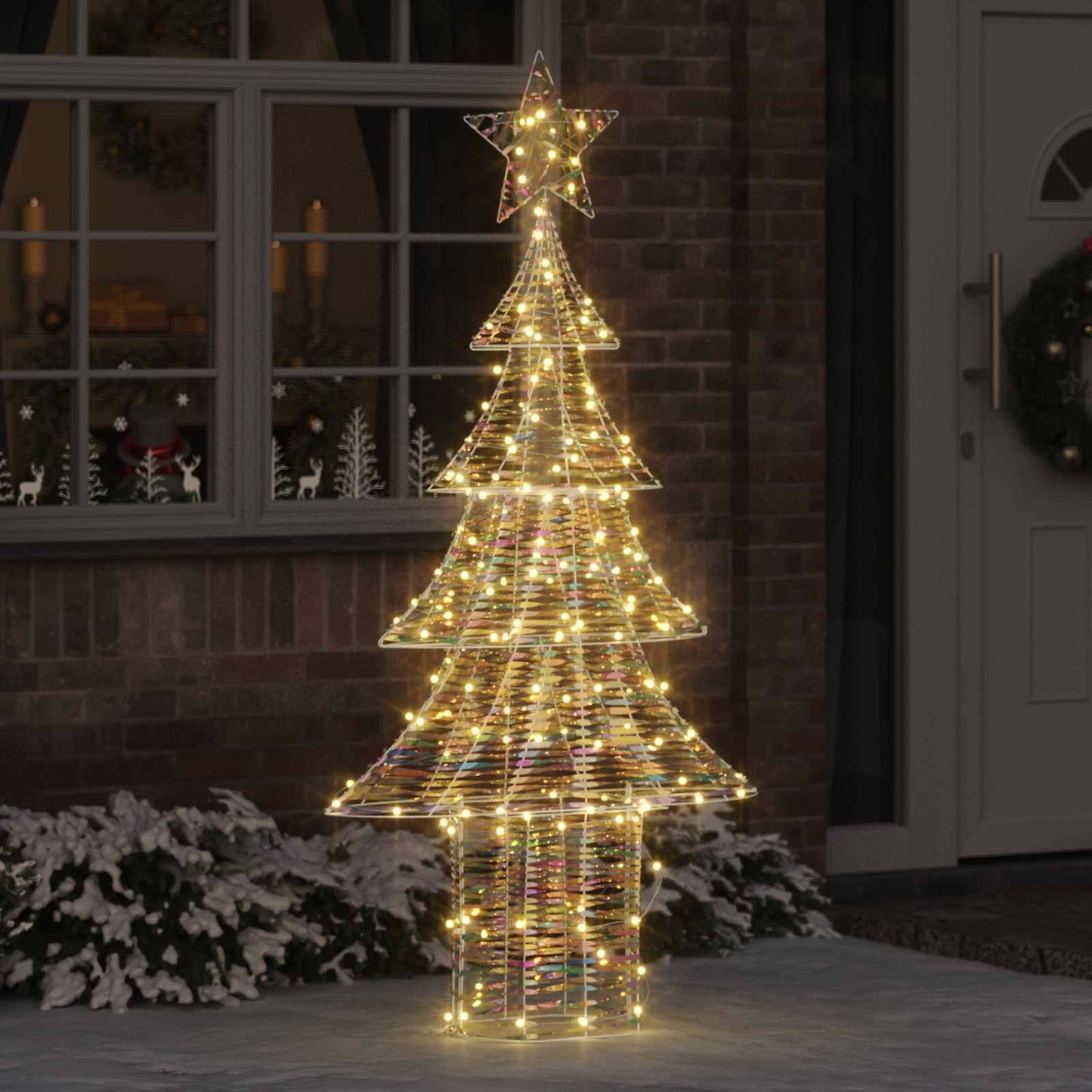 Juletræ 240 LED'er Varm hvid 181 cm PET