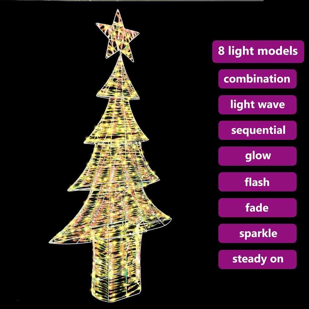 Juletræ 240 LED'er Varm hvid 181 cm PET