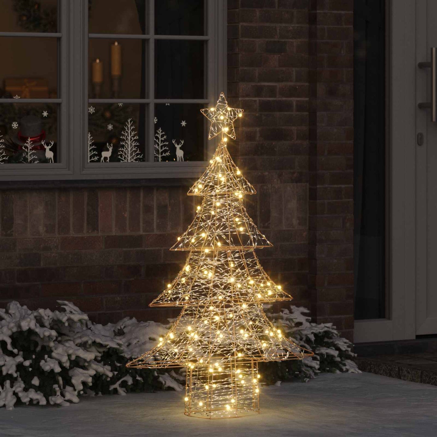 Juletræ 120 LED'er Varm hvid 120,5 cm PET