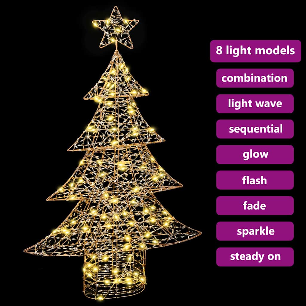 Juletræ 120 LED'er Varm hvid 120,5 cm PET