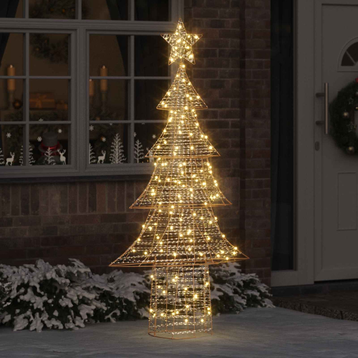 Juletræ 240 LED'er Varm hvid 181 cm PET