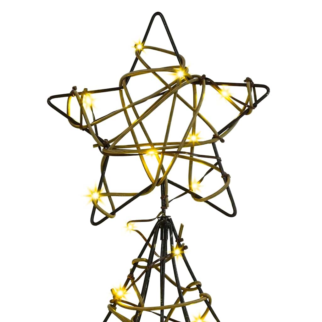 Juletræ 120 LED'er Varm hvid 150 cm Rattan