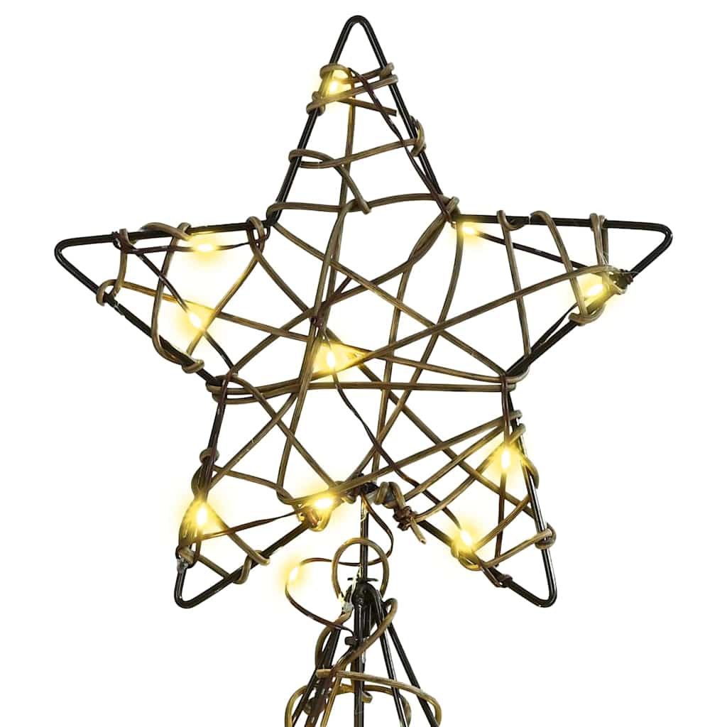 Juletræ 160 LED'er Varm hvid 150 cm Rattan