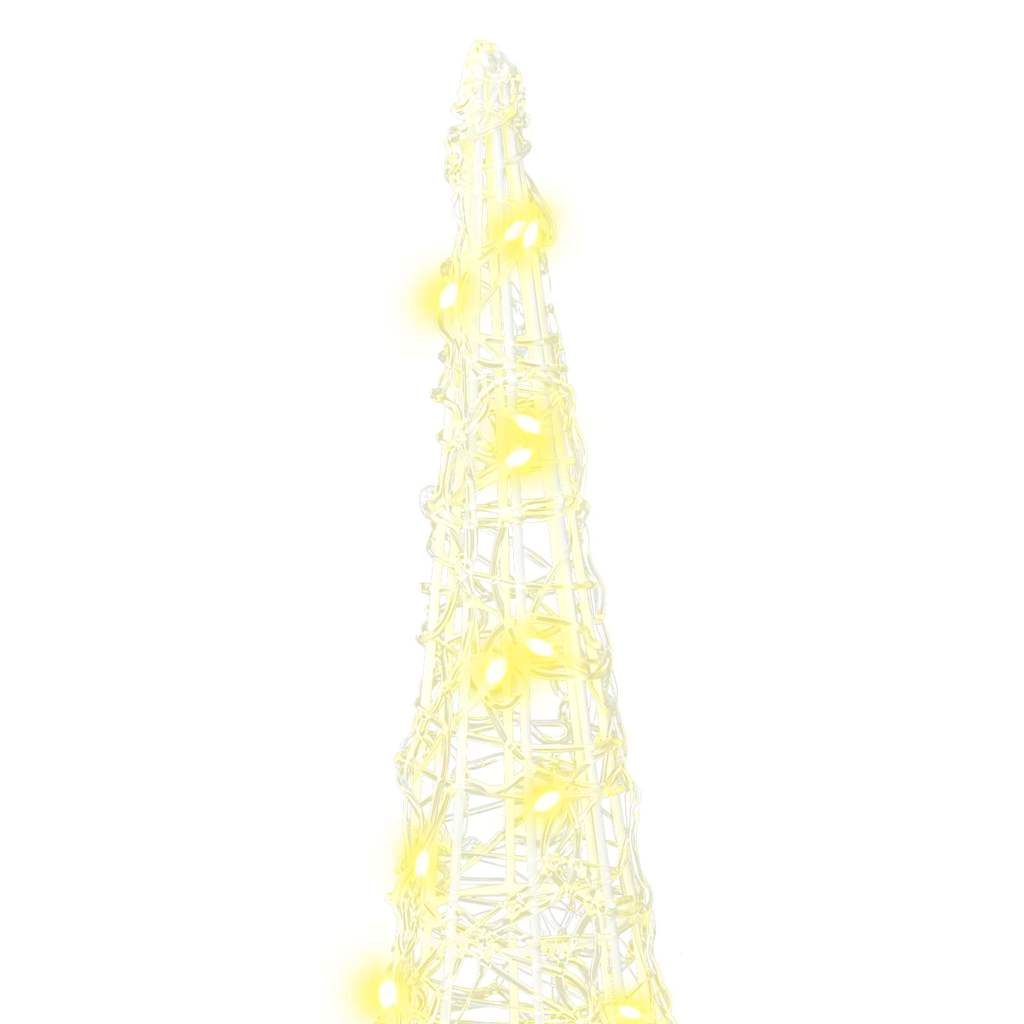 Juletræ 3 stk. 90 LED'er Varm hvid 20 x 20 x 80 cm Akryl