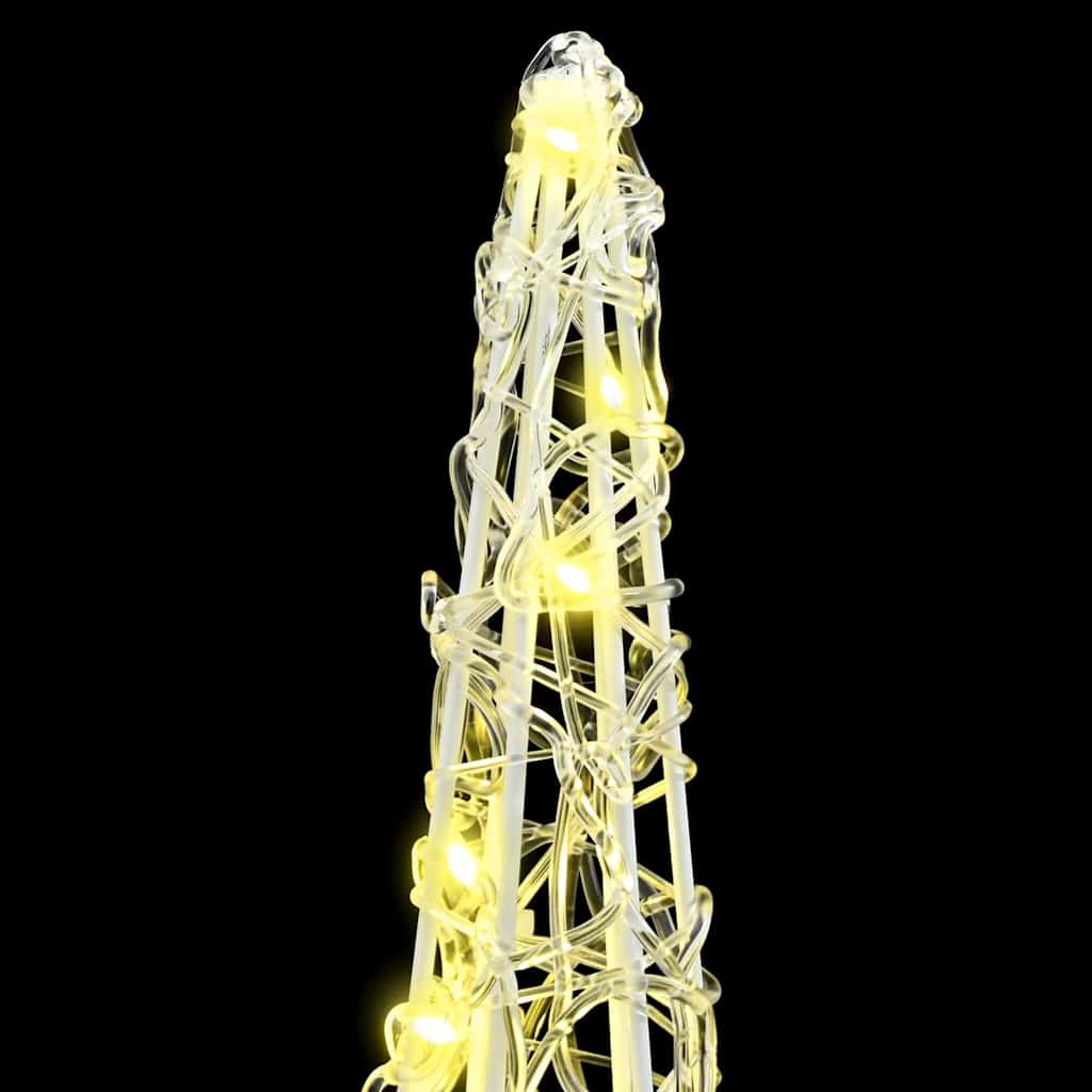 Juletræ 3 stk. 90 LED'er Varm hvid 20 x 20 x 80 cm Akryl
