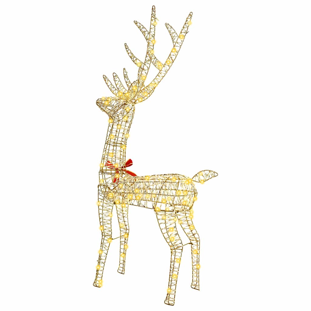 3D Rensdyr 140 LED'er Varm hvid 128 cm PET