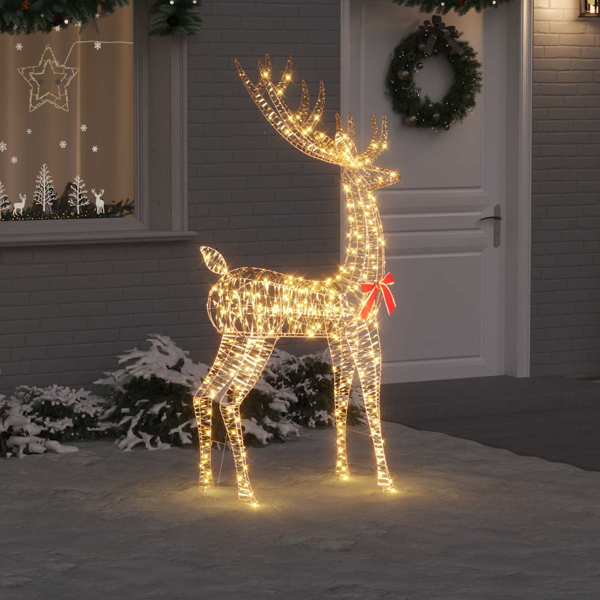3D Rensdyr 250 LED'er Varm hvid 96 x 40 x 180 cm PET